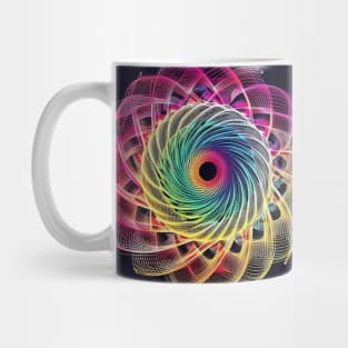 Psychedelic looking abstract illustration spirograph swirls Mug